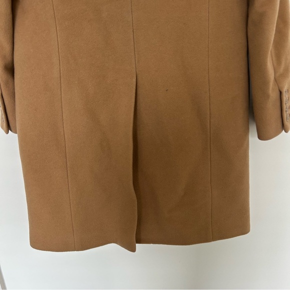 J Crew Wool Cashmere Blend Longline Peacoat Camel Size 8 - Picture 6 of 7